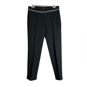 Bebe black dress pants with white stitching